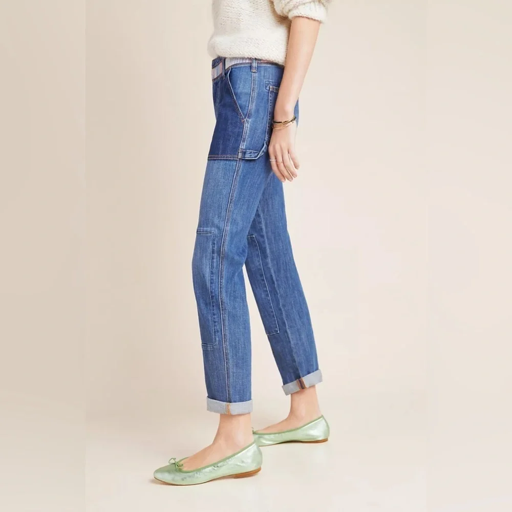 Anthropologie Pilcro and the Letterpress High Rise Patchwork Boyfriend…